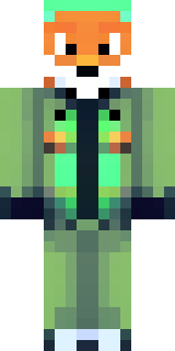 an anthropomorphic fox in a green explorer jacket
