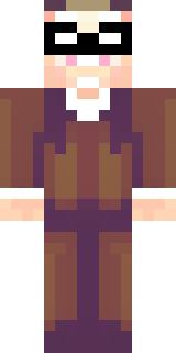 a friendly villager librarian in brown robes with glasses