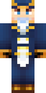 an airship captain in a navy coat with copper gadgets