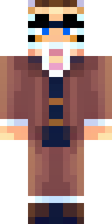 a friendly villager librarian in brown robes with glasses