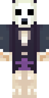 a necromancer in tattered black robes with a bone mask