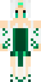 a queen in a flowing emerald gown with a silver tiara
