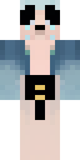 a ghostly pirate with pale skin and a tattered blue coat