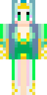 a queen in a flowing emerald gown with a silver tiara