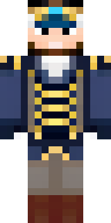 an airship captain in a navy coat with copper gadgets