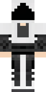 a white-clad ninja with silver throwing stars and a hood