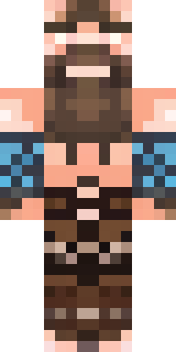 a viking warrior in fur and iron with a braided beard