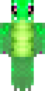 a dragon hybrid with green scales, horns and a spined tail