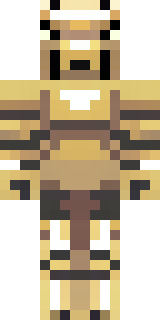 a piglin brute in gold armor with a snout and tusks