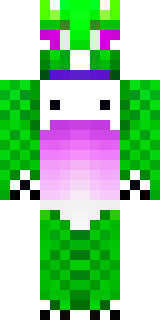 a dragon hybrid with green scales, horns and a spined tail
