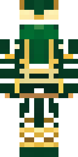 a jade samurai in green and gold ceremonial armor