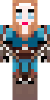 a shieldmaiden in leather armor with war paint