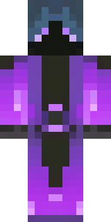an end-realm sorcerer in obsidian robes with violet particles