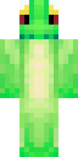 a dragon hybrid with green scales, horns and a spined tail