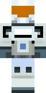 a mecha pilot in a white flight suit with a segmented helmet