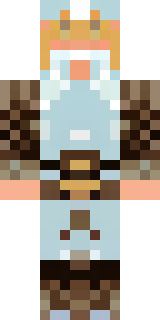 a frost viking in white furs and a horned helm