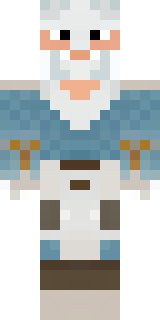a frost viking in white furs and a horned helm