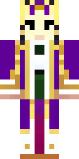 a young king in an ermine-trimmed purple cloak and gold crown